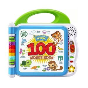 Leap Frog Learning Friends 100 Words Book Electronic Interactive English Spanish